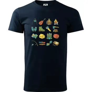 Camping set - Triko extra velké (5-8XL) - 7XL ( Námořní modrá (velmi tmavá - téměř černá) )