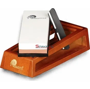 Souprava pro ostření nožů Dellinger #1000/#3000 Premium, kombinovaný kámen, stojánek a vodítko