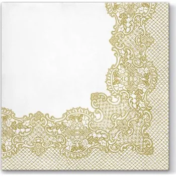 Papírový kapesník Paw Ubrousky PAW Dekor L (20ks) Royal Lace (gold) 596189