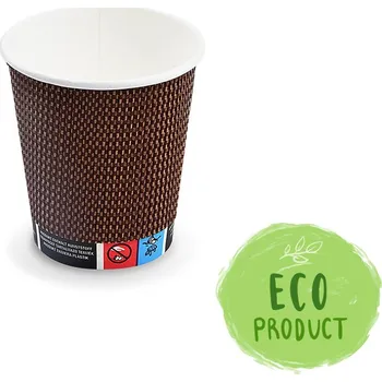 Jednorázové nádobí Papierový pohár (PAP/PE) PREMIUM Ø80mm 280ml `0,2L/8oz/M` [25 ks] 597844