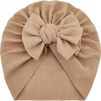 Čepice Dětský turban s mašlí, čepice pro holčičku