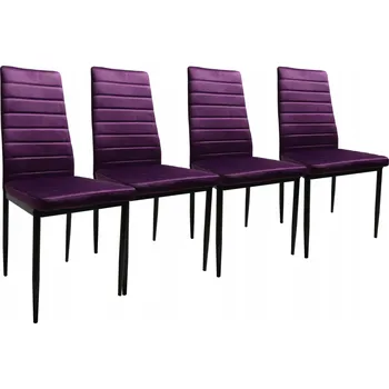 Jídelní židle Sada 4 Židlí Samet Fialová Elegance a Komfort HIT glamour moderní