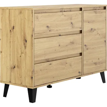 Komoda Komoda BOGAN 1D3S, dub artisan, hnědá