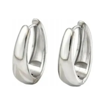 Náušnice PODLOUŽENÉ STŘÍBRNÉ KROUŽKOVÉ NÁUŠNICE Z NEREZOVÉ OCELI 316L