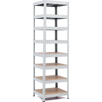 regál Policový regál Trestles RH 2200x600x600, nosnost 2000 kg, 8 polic Barva: šedá