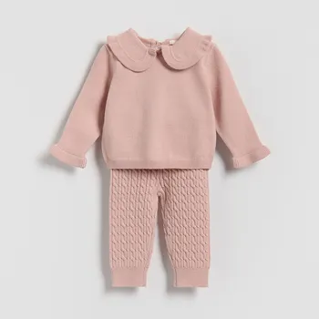 Reserved - Úpletový komplet - pudrově růžová - 822HD-39X - 822HD-39X-74