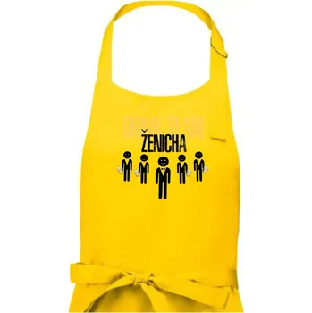 Kuchyňská zástěra Drink team ženicha - Pánská zástěra na vaření - Univerzální velikost ( Žlutá )