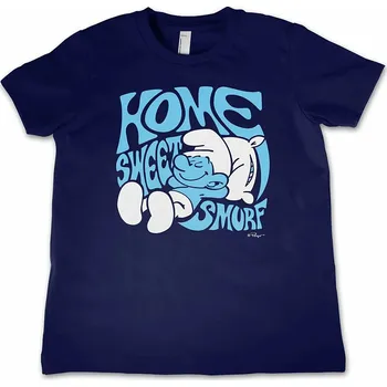 Chlapecké tričko The Smurfs tričko, Home Sweet Smurf Kids Navy Blue, dětské XS velikost XS (4 roky)