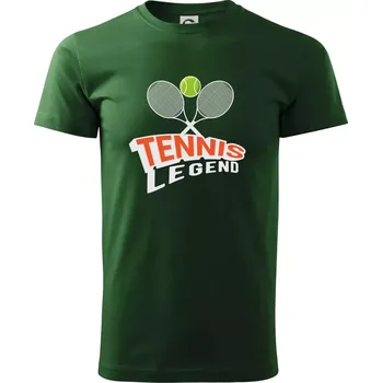 Pánské tričko Tennis legend - Triko extra velké (5-8XL) - 6XL ( Lahvově zelená )