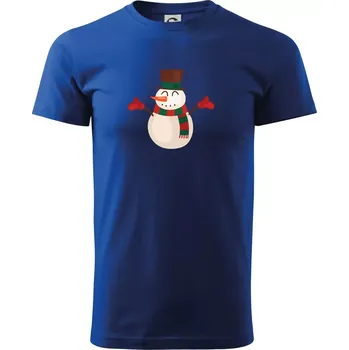 Vánoční sněhulák - Triko extra velké (5-8XL) - 8XL ( Královská modrá )