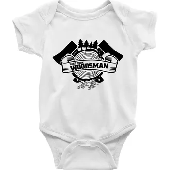 Kojenecké oblečení Hard Work Woodsman - Body kojenecké s krátkým rukávem - Krátký r. do 3 měs ( Bílá )