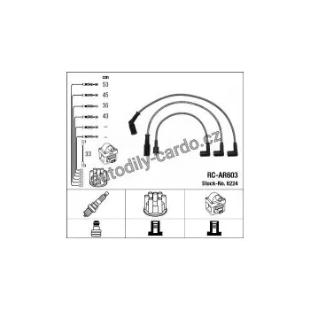 Zapalovací kabel Sada kabelů pro zapalování NGK RC-AR603 - ALFA ROMEO