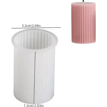 Forma na odlévání Silikonová forma na svíčky - kruhová vroubkovaná základna