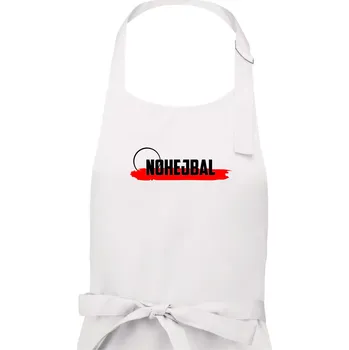 Kuchyňská zástěra Nohejbal nápis - Dámská zástěra na vaření - Univerzální velikost ( Bílá )