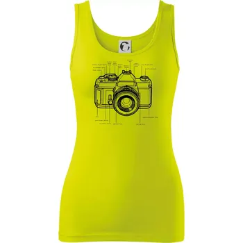 Nákres starý fotoaparát - Dámské tílko - XS ( Limetková )