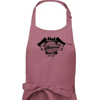 Kuchyňská zástěra Hard Work Woodsman - Pánská zástěra na vaření - Univerzální velikost ( Starorůžová )