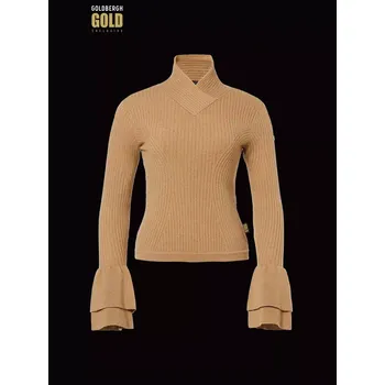 Cyklistické kalhoty Dámský svetr Goldbergh Fiori Long Sleeve Knit Sweater Caramello