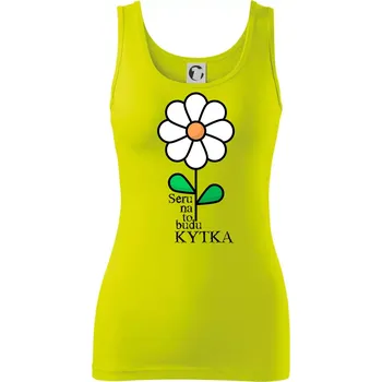 Seru na to, budu kytka - Pomněnka - Dámské tílko - XL ( Limetková )