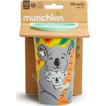 Kojenecká láhev Munchkin Miracle 360° WildLove netekoucí hrneček, 296 ml, 12m+, Koala (5183401)