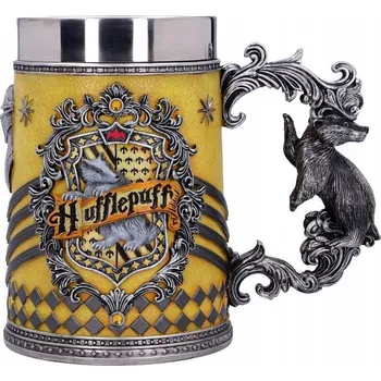 Sklenice EPICKÝ PIVNÍ SKLENICE HARRY POTTER - HUFFLEPUFF NEREZOVÁ OCEL 550 ML LARP RP