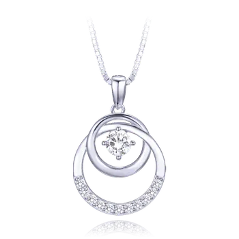 Náhrdelník 0612 MINET Luxusní stříbrný náhrdelník s bílými zirkony