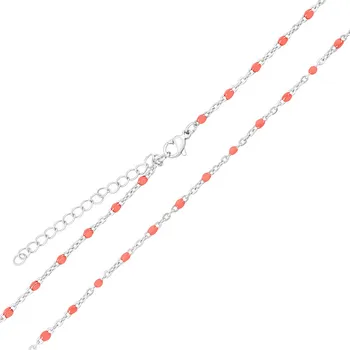 Šperk Náhrdelník Nathalia z chirurgické oceli - růžový