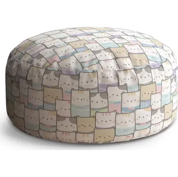 Taburet Sablio Taburet Circle Barevná koťátka: 38x48 cm