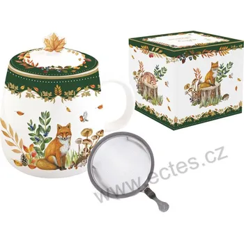 Easy Life FOREST DREAM big hrnek+sítko+víčko lesní zvířátka a listí 450ml