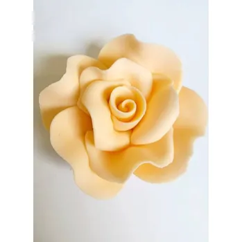 Jedlá dekorace na dort Dortisimo Cukrová růže velká broskvová (9 ks)