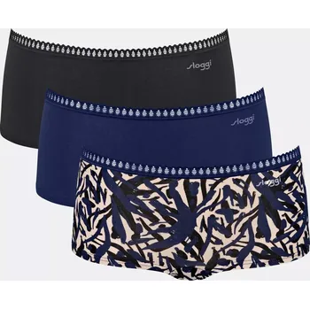 Kalhotky Dámské kalhotky GO Crush Short C3P - BLUE - modré M008 - SLOGGI BLUE XXL