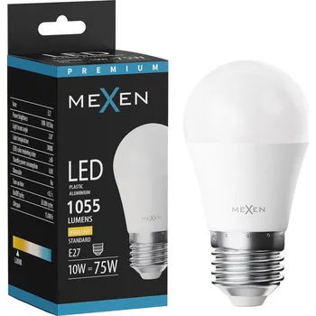 Žárovka Mexen Nova LED žárovka E27, G45, 10W, Teplá - 3000K, 1055 lm - L101-E27-1030-01 Żarówki LED