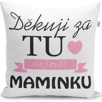 Polštář Sablio Polštář Děkuju za tu nejlepší maminku: 40x40 cm