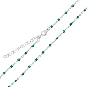 Šperk Náhrdelník Nathalia z chirurgické oceli - zelený