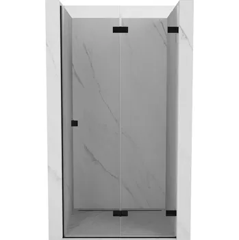 Sprchové dveře Mexen Lunar-F skládací sprchové dveře pravé 55 cm, transparentní, černé - 836-055-000-70-00-P Sprchové dveře