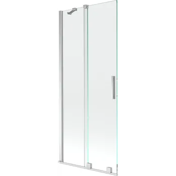 Vanová zástěna Mexen Velar vanová zástěna dvoukřídlá posuvná 80 x 150 cm, transparentní, chrom - 896-080-000-01-01 Vanové zástěny