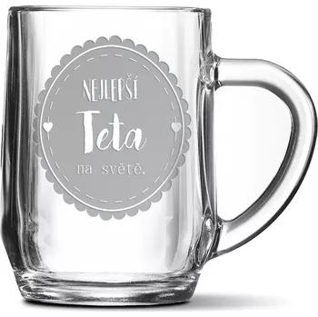 Sklenice Sablio Půllitr Nejlepší teta na světě: 0,5