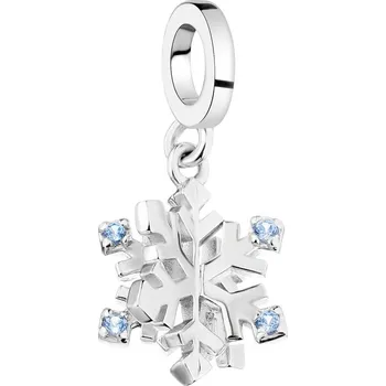 Přívěsek Stříbrný přívěsek beads se zirkony - sněhová vločka - AP525-1982