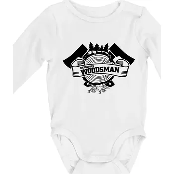 Kojenecký body Hard Work Woodsman - Body kojenecké s dlouhým rukávem - Dlouhý r. do 3 měs ( Bílá )