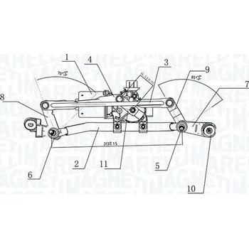 Autosklo Systém čištění skel MAGNETI MARELLI 064377500010