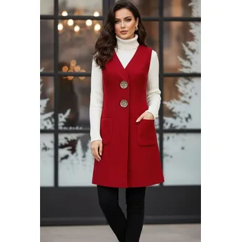 Dámská vesta Glara Jednobarevná vlněná vesta 899768