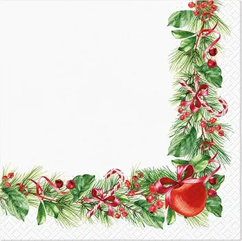 Papírový kapesník Paw Ubrousky PAW TETE L (20ks) Christmas Branches Decor 596714