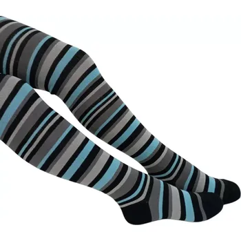 Dámské oblečení Dětské bambusové punčochy Amálka - 80-86 / černá/tyrkysová