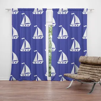 Závěs Sablio Závěs Bílé lodě: 2ks 140x250cm