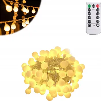 Venkovní osvětlení SVĚTELNÝ ŘETĚZ ZAHRADNÍ, KOULE LED, 15M, VENKOVNÍ/VNITŘNÍ