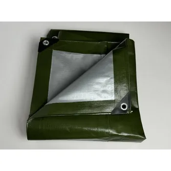 Krycí plachta Mikel Krycí plachta s oky PE 200 g/m2 olivově zelená