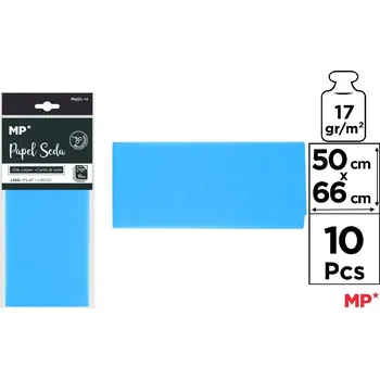 Balící papír Hedvábný papír světlé modrý 10 ks 596843