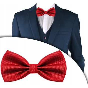 Motýlek Pako Jeans Motýlek Elegantní motýlek na oslavu, párty, svatební hostina červený