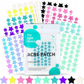 Léčba akné NÁPLASTI NA PUPÍNKY AKNÉ VYRÁŽKY 400 ks HVĚZDIČKY PIMPLE PATCH