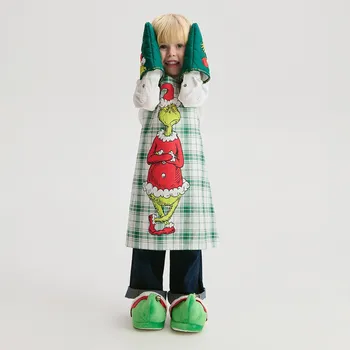 Dětská móda Reserved - Vánoční zástěra Grinch - tmavě zelená - 861GX-79X - 861GX-79X-ONE