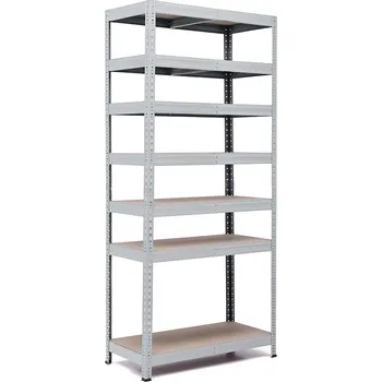 regál Policový regál Trestles RH 2200x800x300, nosnost 1750 kg, 7 polic Barva: šedá